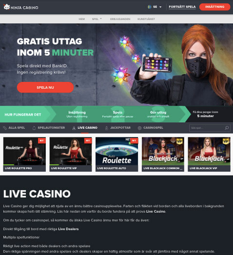 Ninja Live Casino