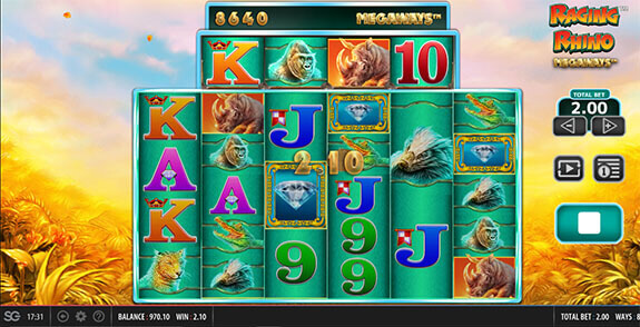 Raging Rhino Megaways Win