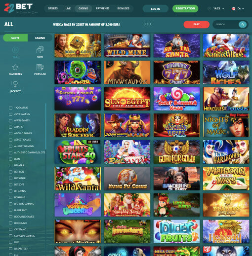 22 Bet Slots