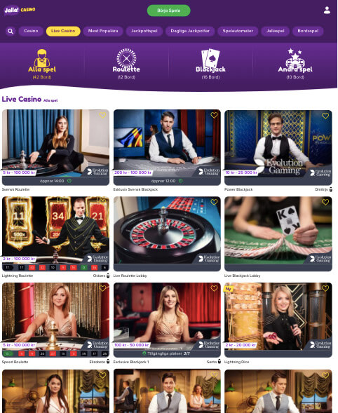 Jalla Casino Live Casino 1